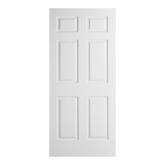 Interior Door With 6 Panels - White - 1 3/8" x 24" x 80"