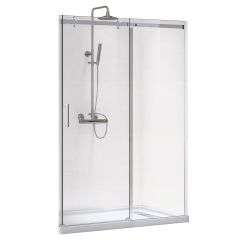 Celebration Rectangular Shower Kit - Chrome - 48" x 32" x 79" - Alcove Installation