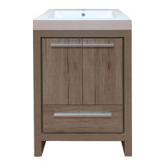 Vanity and Sink - Evolution - 2 Doors/1 Drawer - Nordic Oak - 24" x 35 3/4"