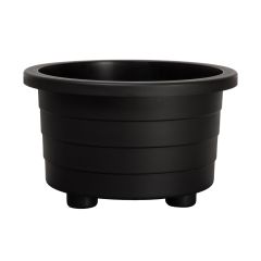 Pot rond Futura, 9" x 15", noir