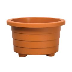 Pot rond Futura, 9" x 15", terre cuite