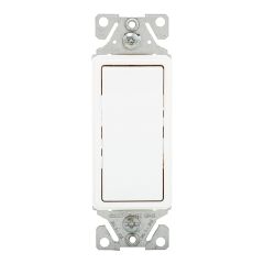 Single Pole Decorative Switch - 15 A - White - 1/Pkg