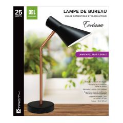 Lampe de bureau avec bras flexible Corinna