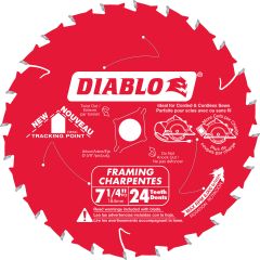 Lame circulaire pour charpente et construction DIABLO, 7 1/4"