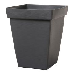 Square Bamboo Planter - 9" x 9" x 11.31" - Slate