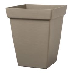 Square Bamboo Planter - 9" x 9" x 11.31" - Portobello