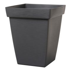 Pot carré en bambou, 11" x 11" x 13,81", Ardoise