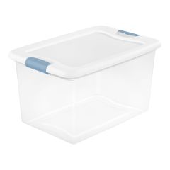 Latching Box - 23 3/4" x 16" x 13 1/2" - Clear/White - 6 l