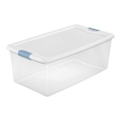 Latching Box - 33 7/8" x 1" x 13" - Clear/White - 100 l