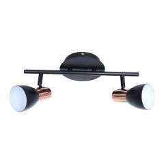 Riviera Track Light - Black - 2 Lights - 41 x 17 cm