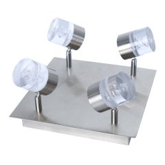 Led Hope Flushmount - Chrome - 4 Lights - 14 cm x 26 cm x 26 cm