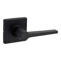 Daylon Square Rose Passage Lever - Matte Black