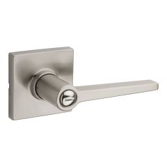 Daylon Square Rose Privacy Lever - Satin Nickel