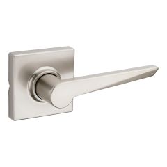 Tristan Square Rose Passage Lever - Satin Nickel