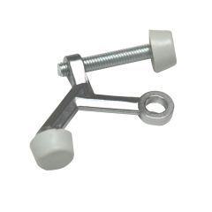 Adjustable hinge doorstop - Satin nickel