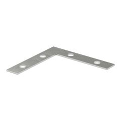 Flat Corner Plate - Zinc - 2"