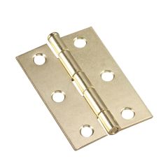 Narrow butt hinge - Brass - 1 5/8" - 2/Pkg