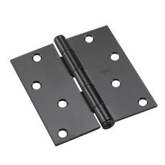 Full Mortise Butt Hinge, black, 4" x 4"