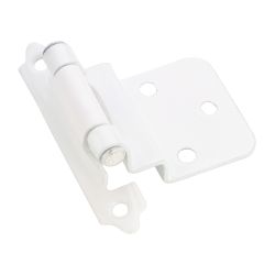 Semi-Concealed Self-Closing Hinge - White - 2 3/4" - 2/Pkg