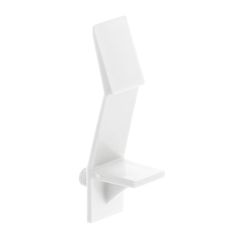 Locking Plastic Clip - White - 1/4 in x 45 mm x 13 mm - 8/Pkg