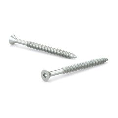 Zinc-Plated Wood Screws - Flat Head With Nibs - Zinc - 1" - 20/Pkg