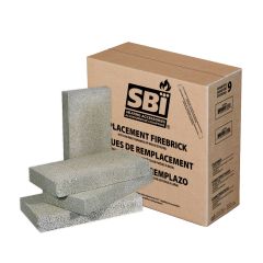 Refractory Firebrick - Gray - 1 1/4" x 8 1/8" x 4"