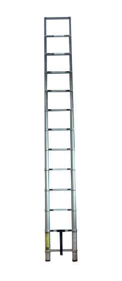 Telescopic ladder in aerospace-grade aluminum, 32" to 12.5'