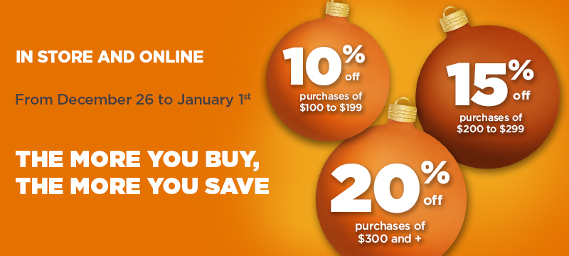 Online only - The more you buy, the more you save!