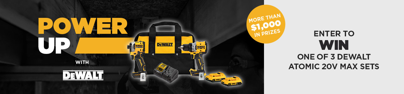 Win one of 3 Dewalt Atomic 20V MAX sets with us - Potvin & Bouchard