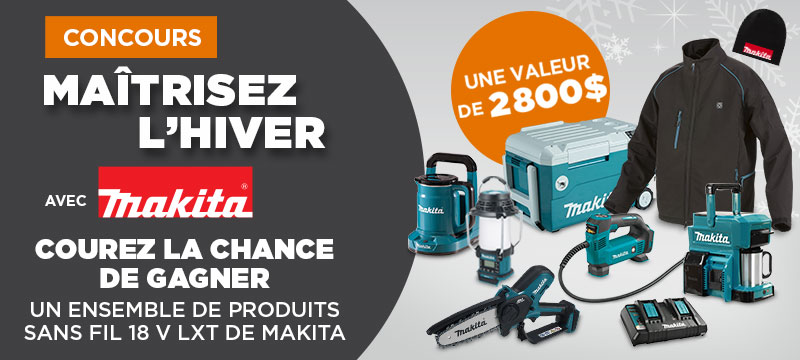 Concours Maîtrisez l'hiver avec Makita - Inscription au concours