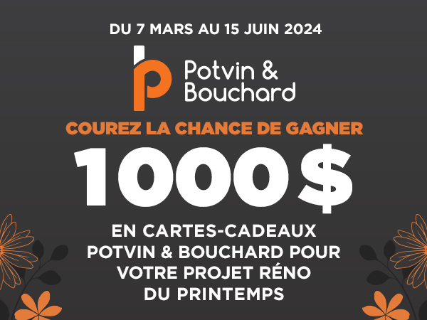 Concours 1 000 $ : C'est la saison des rénos - Potvin & Bouchard