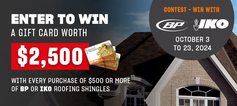 $2,500 in gift card Contest - Roofing