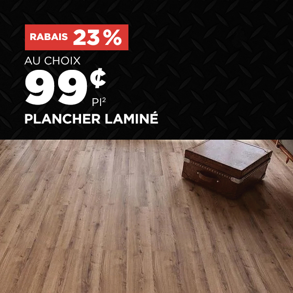 23% de rabais sur les planchers laminés sélectionnés (001-9730 et 001-9731)